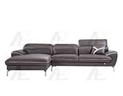 Taupe Italian leather sectional AEK 040