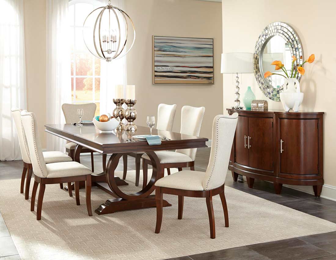 Extendable Traditional Dining Table He 562 Urban Transitional Dining