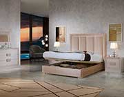 Beige Bed with Storage EF Meliora