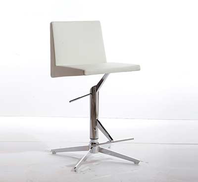 White Leatherette Bar Stool VG Arrigo