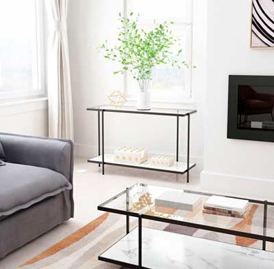 Clear Glass Console table Z995