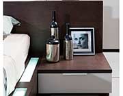 Brown Oak Grey Bed with Storage VG Genette