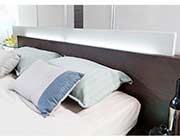 Brown Oak Grey Bed with Storage VG Genette