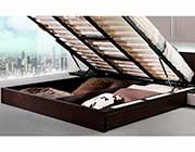 Brown Oak Grey Bed with Storage VG Genette