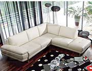 White Leather Sectional Sofa AE 025