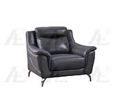 Black Genuine Leather Sofa set AE 150