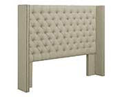 Transitional Gray Woven Fabric Headboard CO705