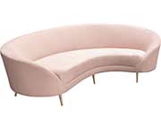 Blush Velvet Sofa DS Cedar