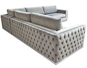 Platinum Grey Velvet Sofa DS Eavan