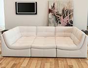 White Leather Sofa Set SJ653