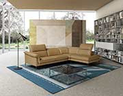 Taupe Leather Sofa Sectional NJ Bliss