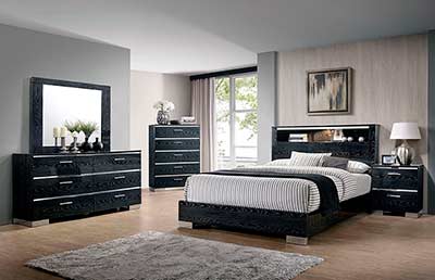 Black finish Bed FA Marilene