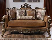 Classic Caramel Leather Sofa collection HD 55