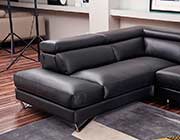 Black Leather Sectional sofa AE 8010