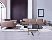 Leather sofa in Dark Tan AE 302