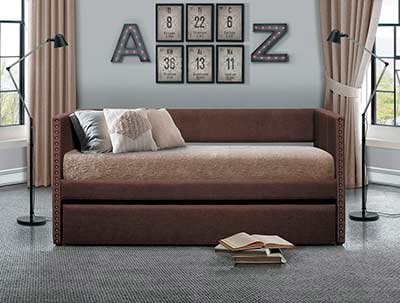 Chocolate Button tufted Day bed HE 969
