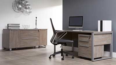 Kalmar Gray Office Desk by Unique Furniture