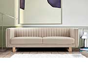 Beige Velvet Sofa AL Delbert