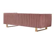 Beige Velvet Sofa AL Delbert