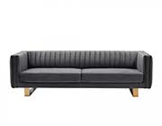 Beige Velvet Sofa AL Delbert