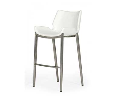 White Eco-Leather Bar Stool VG Daw