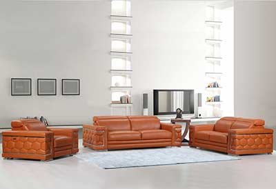 Camel Leather Sofa set GU 92