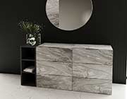 Gray Fabric Low Profile Bedroom VG Marinella