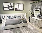 Gray Fabric Low Profile Bedroom VG Marinella