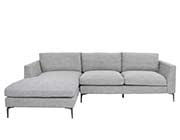 Light Gray fabric sectional sofa SB 726