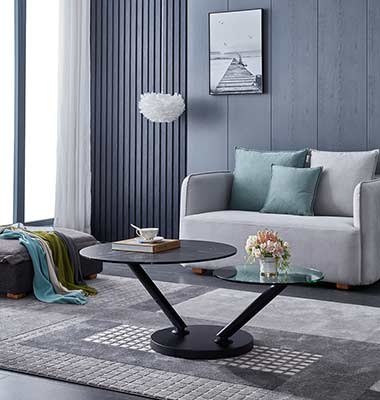 Black Ceramic Top Coffee Table NJ 881