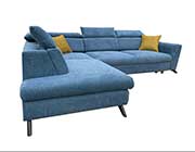 Blue Fabric Sectional Sofa Bed EF Raya