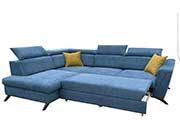 Blue Fabric Sectional Sofa Bed EF Raya