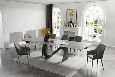 Dark Gray Ceramic Dining Table EF 087