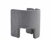 Gray Velvet Accent Chair VG Tina