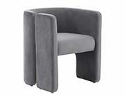 Gray Velvet Accent Chair VG Tina