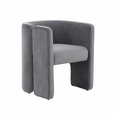 Gray Velvet Accent Chair VG Tina