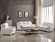 White Leather Sofa EF 572