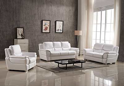 White Leather Sofa EF 572