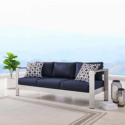 Navy Sofa Alluminm MW Coast