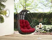 Swing Outdoor Patio Lounge Chair in Olive MW Pergola