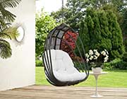 Swing Outdoor Patio Lounge Chair in Olive MW Pergola