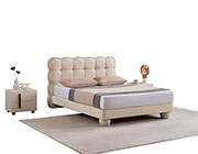 White Tufted Modern Bed AE 083