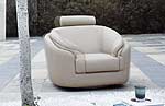Round Modern Italian leather Sofa M56