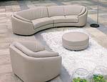 Round Modern Italian leather Sofa M56