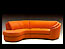 Round Modern Italian leather Sofa M56