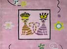Royal Cats Pink Rug