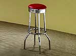Comfort and Style Retro Red Barstool