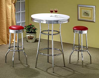 Comfort and Style Retro Red Barstool