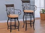 Curved legs Black Metal 24H Bar stool