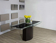 VG-688 Extendable Boat Shaped Glass Top Table